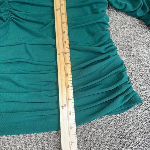 Torrid Mesh Sweetheart Shirred Top Women's Plus Size 2/2X NWT Green Coquette - Picture 6 of 10